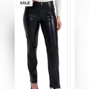 Joie Black Vegan Faux Leather. The Joie Pant. NWT  size 12